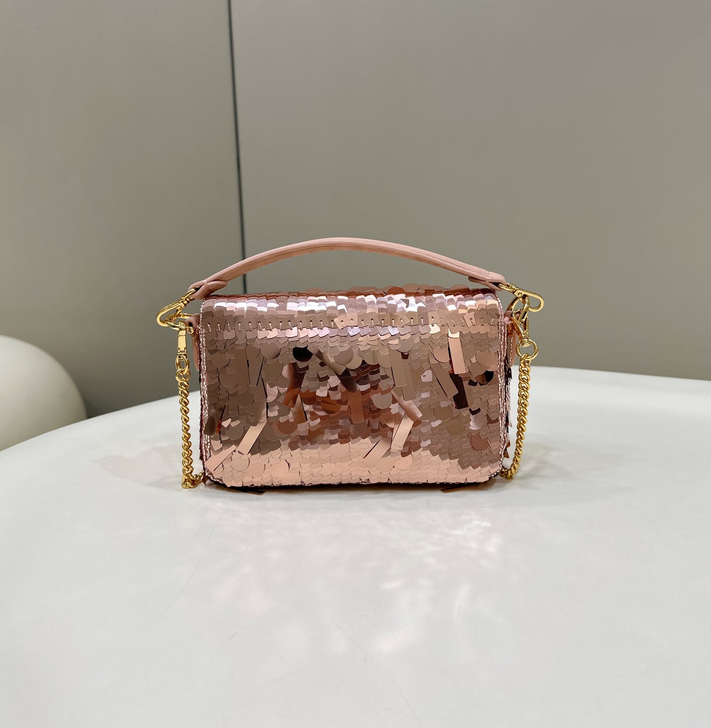 Bolsa Fendi Baguete Paetê