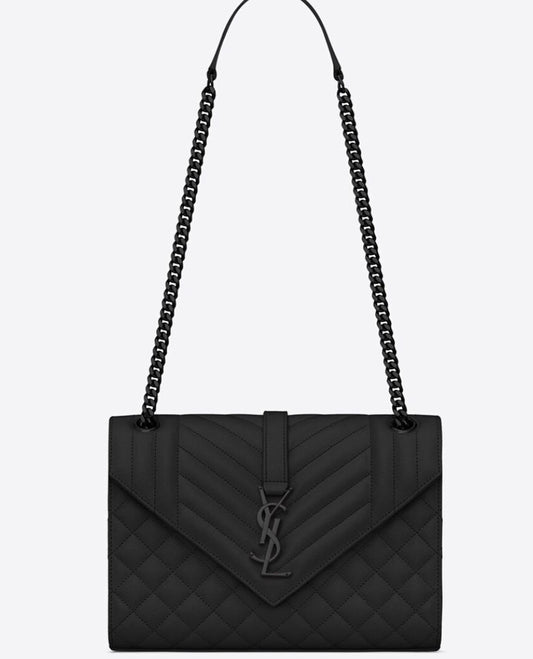 Bolsa YSL Envelope Matelasse Preto