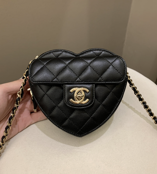 Bolsa Chanel Heart Preto