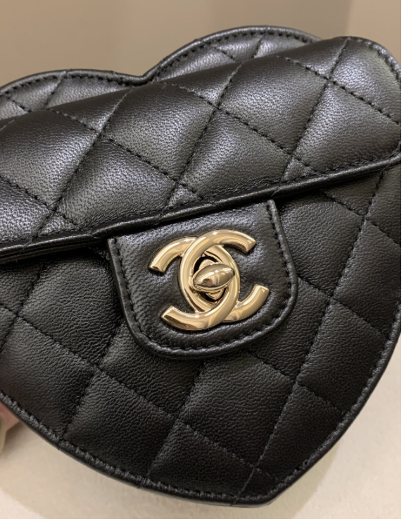 Bolsa Chanel Heart Preto