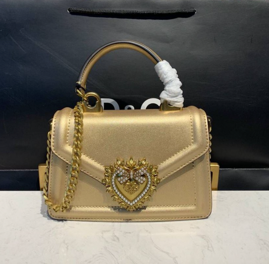 Bolsa Dolce Gabbana Devotion Gold Mini