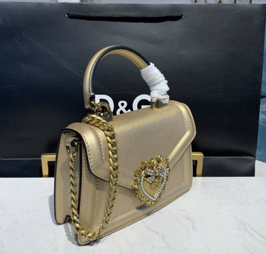 Bolsa Dolce Gabbana Devotion Gold Mini